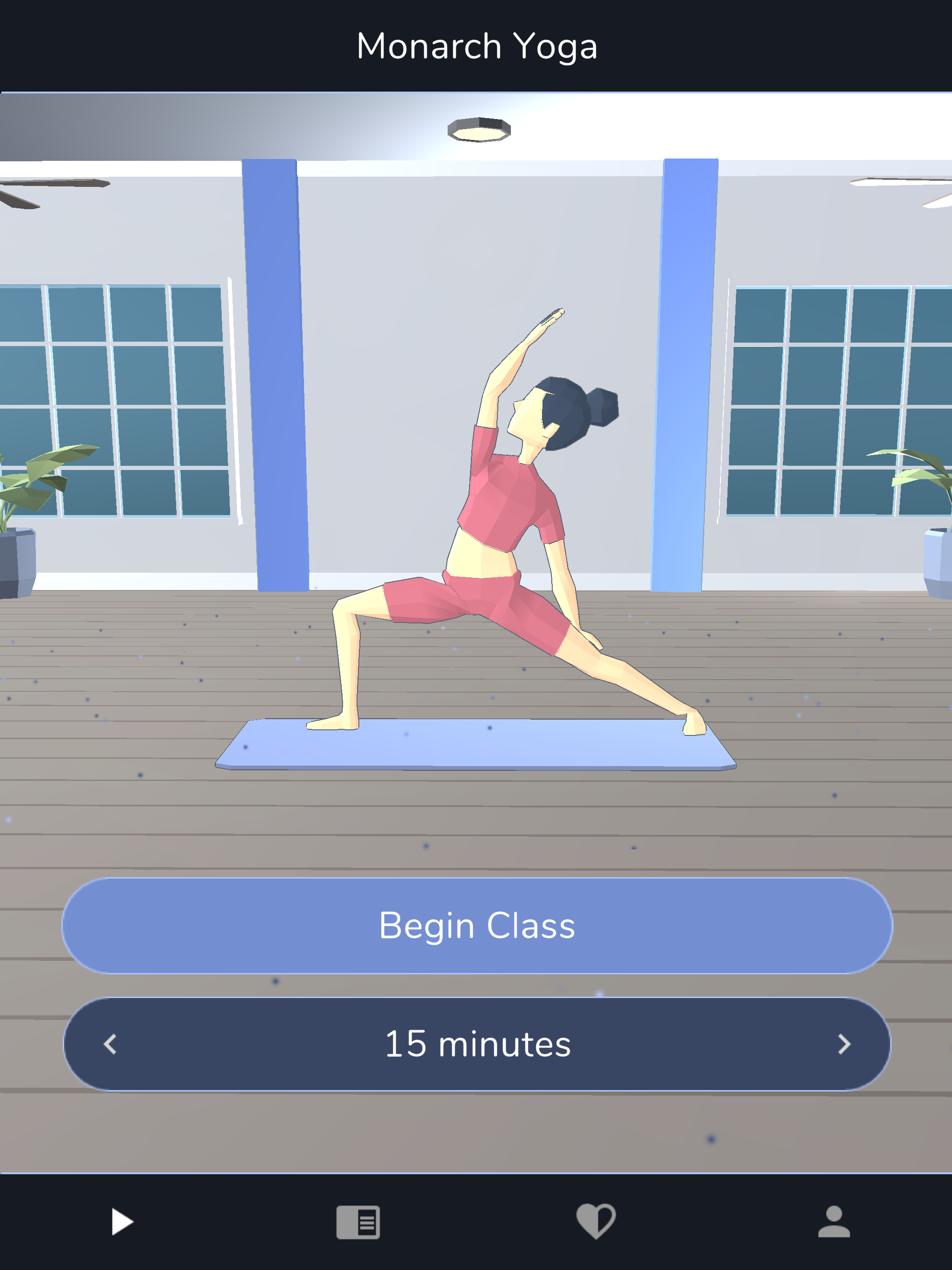 Monarch Yoga on iPad